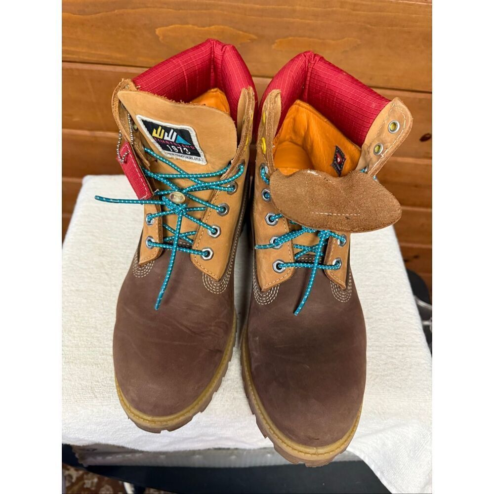 Timberland Men’s Premium 6-Inch Waterproof Retro Boots brown Nubuck Sz 10.5 - Picture 6 of 8